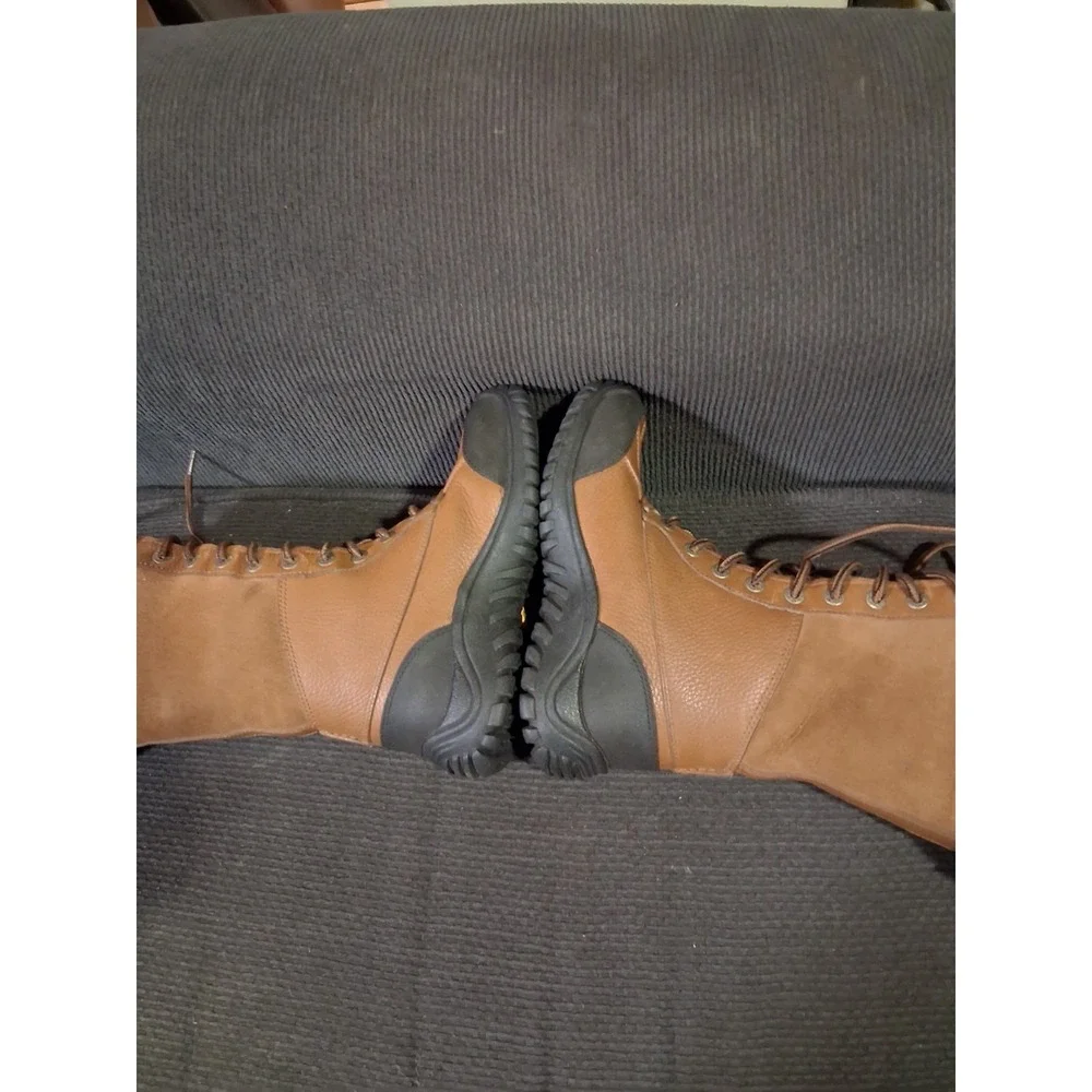 UGG Adirondack Tall III‎ Chestnut Leather Fur Boots Womens Size 5 -NIB-